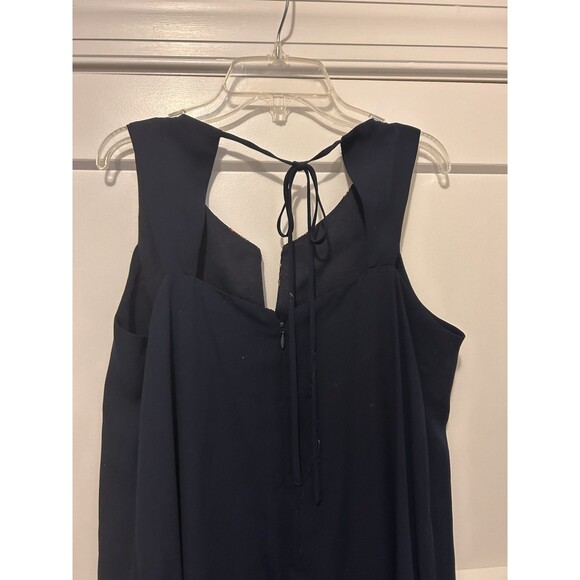 Fifth & Park Hi Low Navy Blue Dress Embroidered Size 4 Boho Y2K Modest  Tank - Picture 5 of 7
